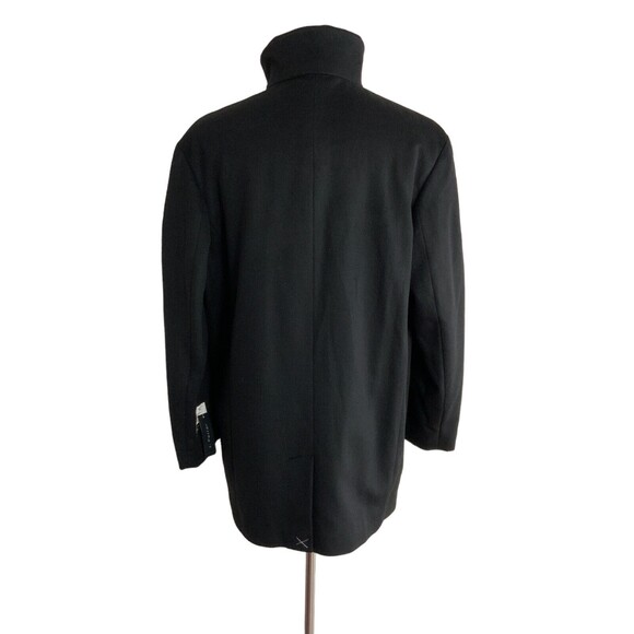 J. Ferrar Jacket Men Size M Black Long Sleeve Wool Blend Button Front - Picture 2 of 16